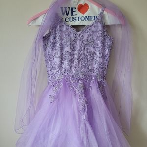 Girls' Lavender Party Dress